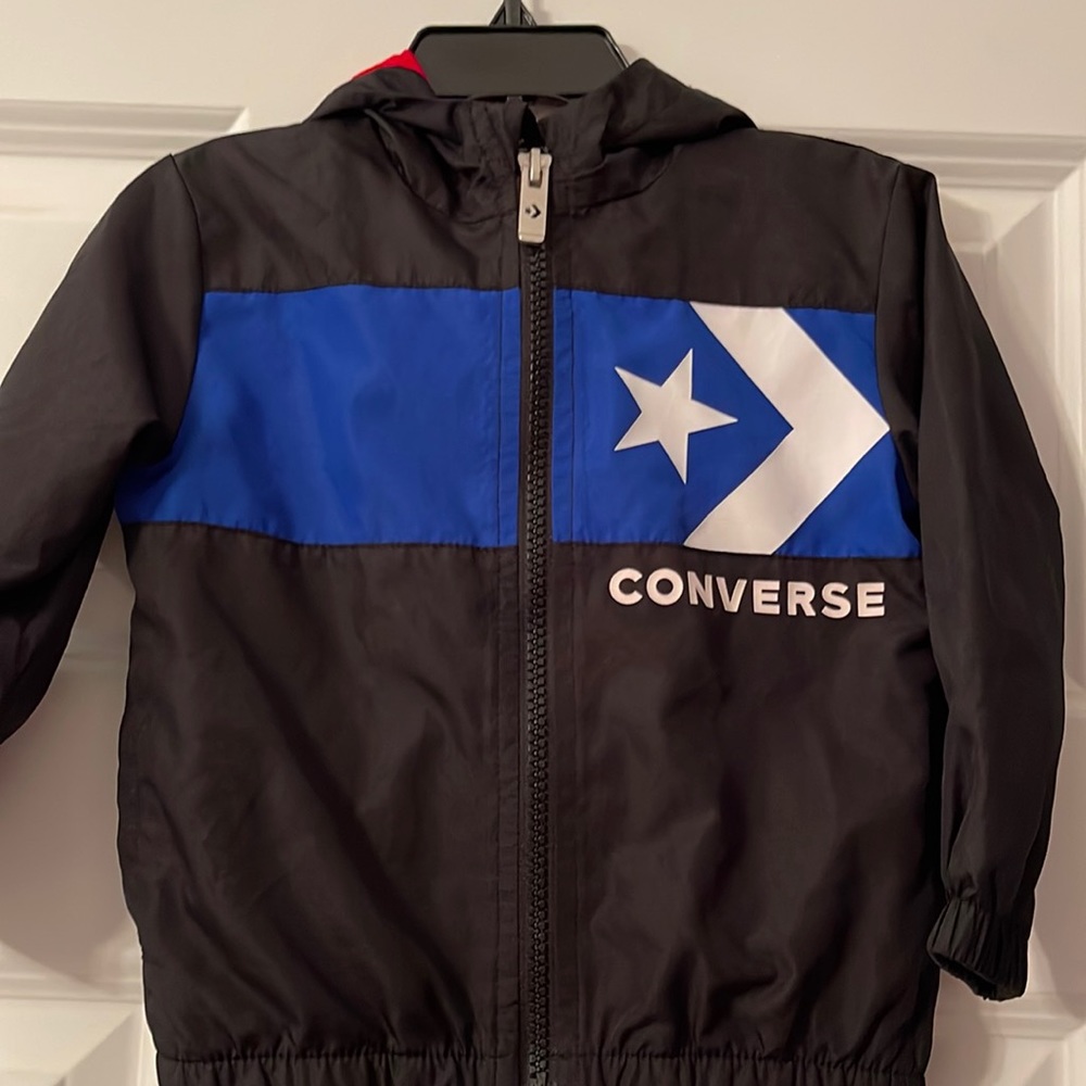CONVERSE HOODIE WINDBREAKER. Boys 18 M. LIKE NEW CONDITION! 2 pockets, zip up.